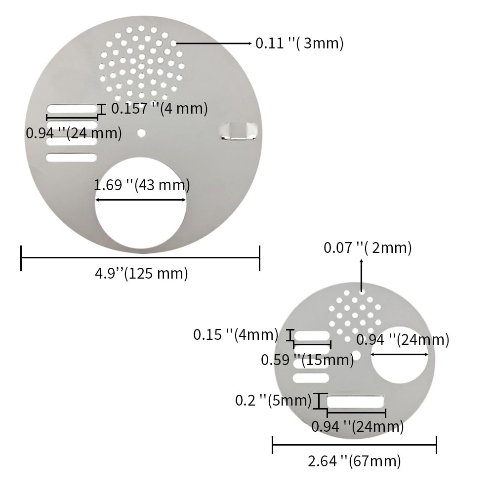 Acoeitl 4Pcs Bee Hive Entrance Disc 4.92In and 2.64In Diameter 2 size Stainless Steel Entrance Gates Beekeeping Tool Equipment Nuc Box Entrance Reducer Round Beehive Nest Door for Swarm Trap Hive Trap