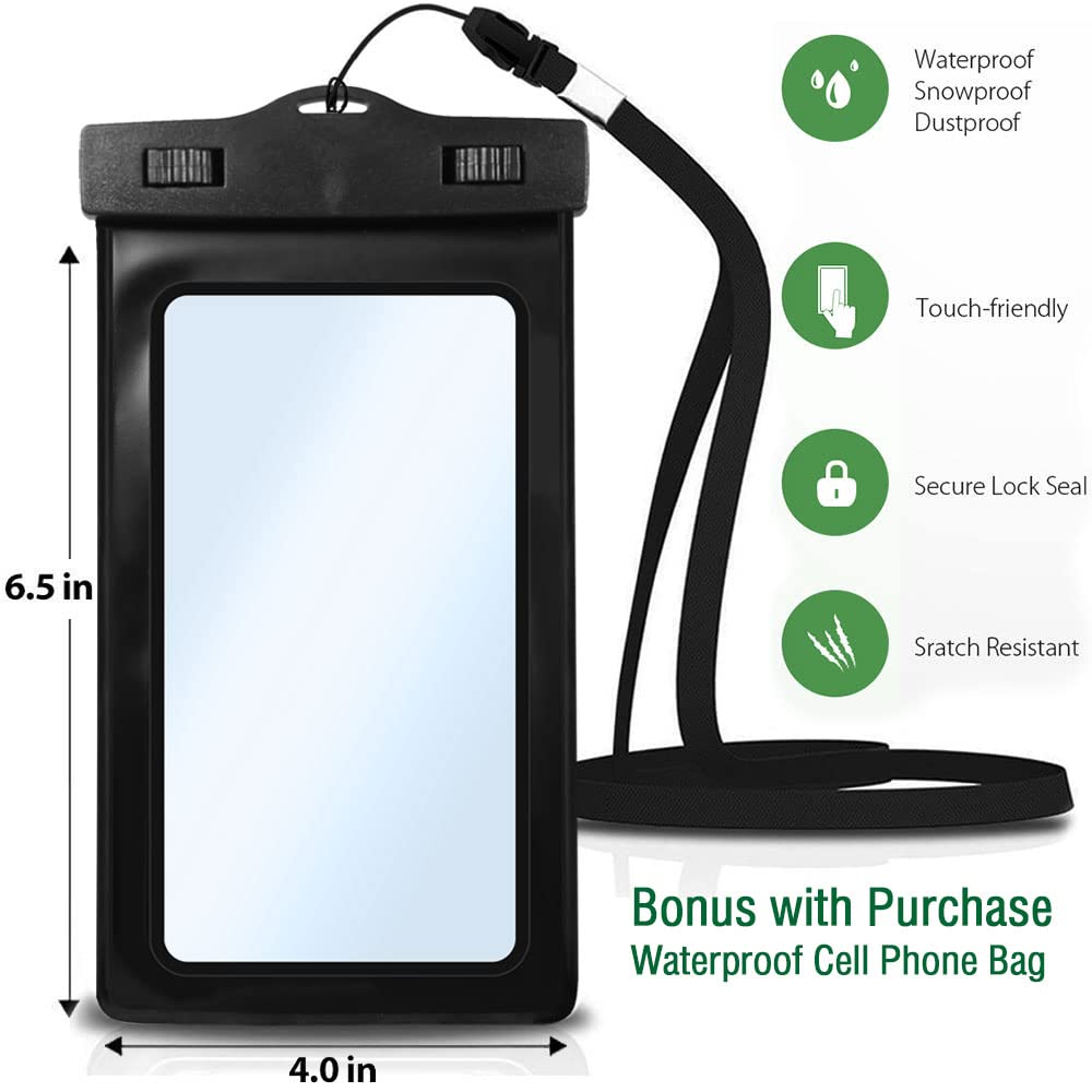 EcoGear FX Heavy Duty Waterproof Dry Bag Voyager Series - Durable Roll Top Compression Bag - Kayaking, Rafting, Boating, Hiking, Fishing, Camping and Outdoors - Phone Case Included - 20L