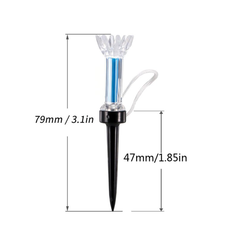 Magnetic Golf Tees 5Pcs - Unbreakable Flexible Plastic Golf Tees with Elastic Recovery & Anti-Loss Cord, Professional 79mm/3.11inch Long Rubber Golf Tees for Driving Range Mats Training and Practice