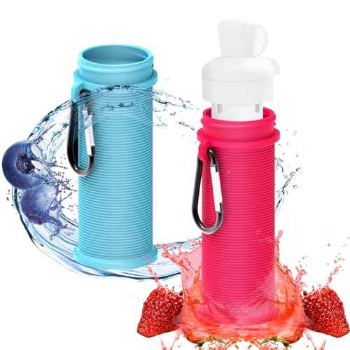 Flavors Cartridges Holder | Compatible with Popular Water Bottles | Single Design | For Flavor Replacement Storage (2-Pack(Blue+Magenta))