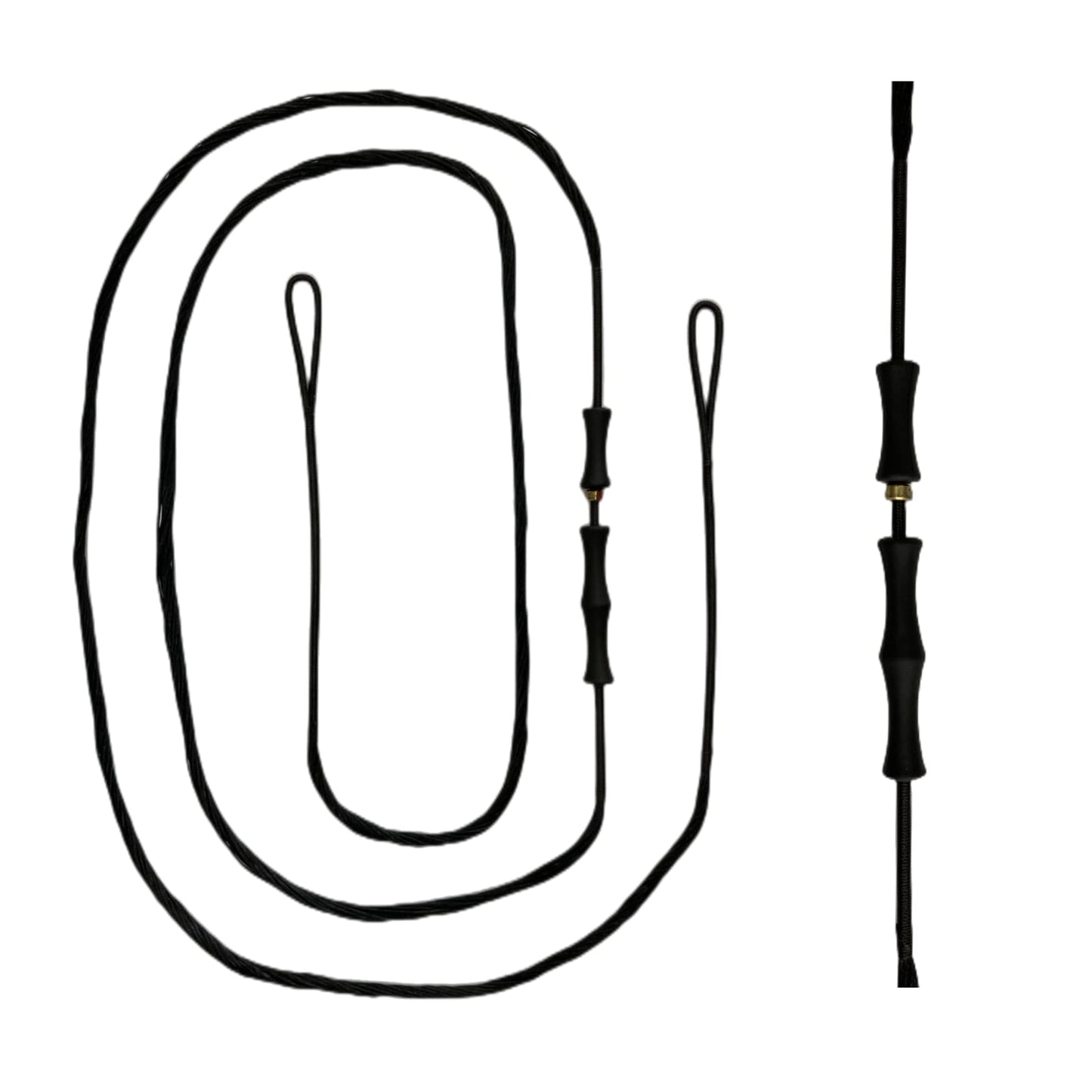 DeeRace Traditional Recurve Bow String and Bowstring Finger Savers Set, Dacron Bow String with Finger Guards (AMO 48” (Actual Length 44”), 14 Strands (Recommended for up to 50 lbs))