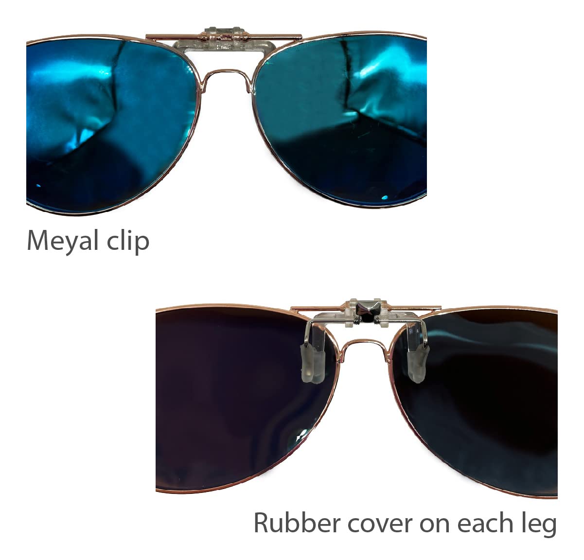 XII WY Polarized Clip-on Sunglasses Rimless Anti-Glare UV Protection