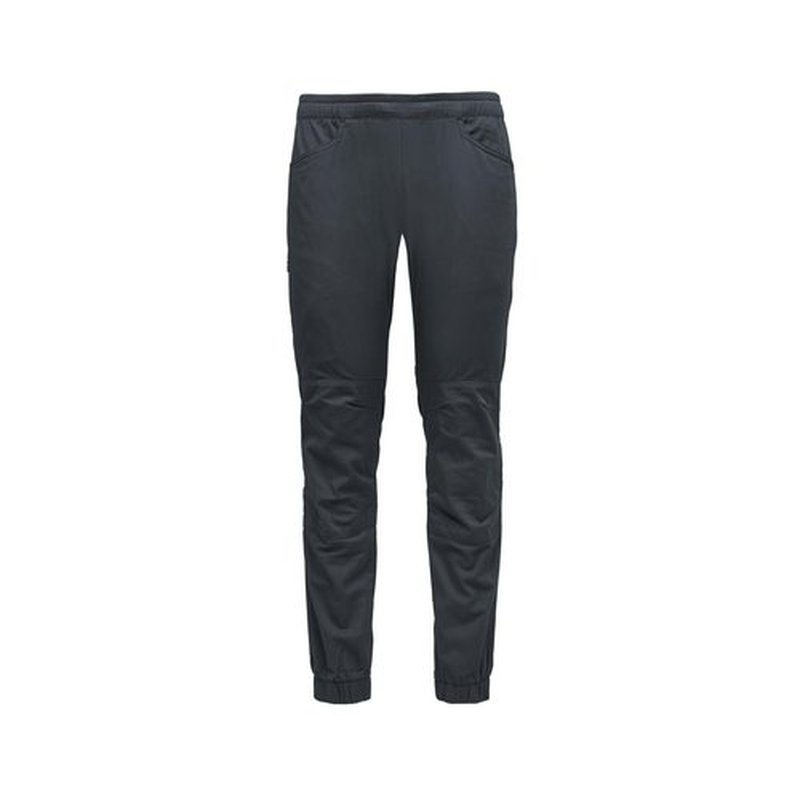 BLACK DIAMOND Men’s Notion Pants | Stretch Organic Cotton | Reinforced Knees | Comfortable Rock Climbing & Everyday Performance Pants | Charcoal | Medium