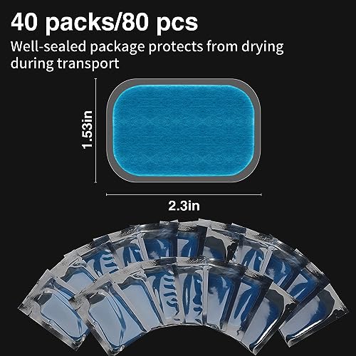 PAMASE 50Pcs/80Pcs Abs Stimulator Training Replacement Gel Sheet Pads for Abdominal Muscle Trainer, Accessory for Ab Workout Toning Belt