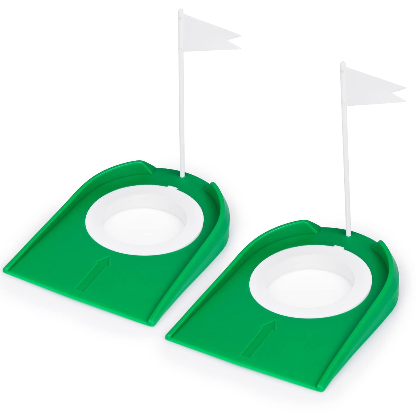 Eaezerav 6 Pack Golf Putting Cup with Flag Practice Training Aids Plastic Golf Putting Hole for Kids Adults Home Office Garage Yard Lawn Indoor Outdoor Practice