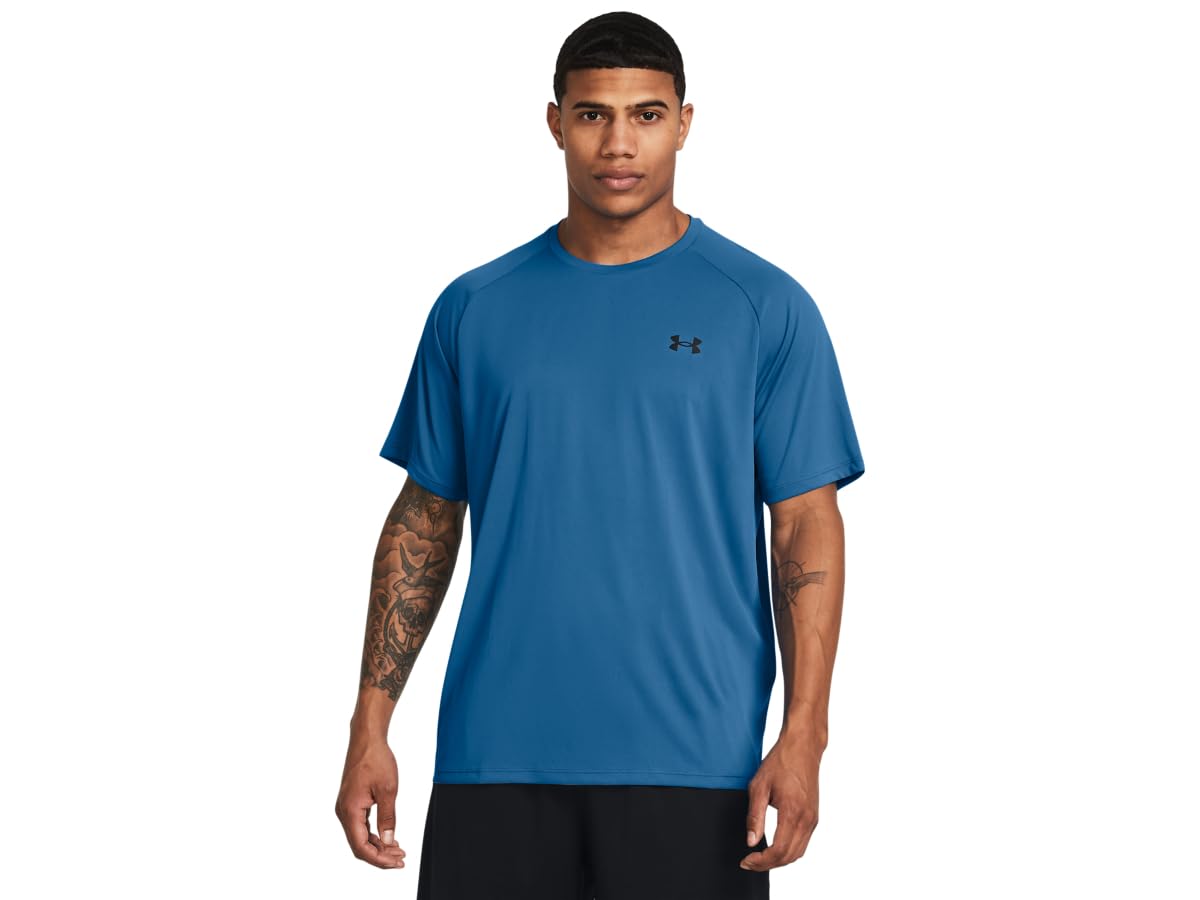 Under Armour Men's Tech 2.0 Short-Sleeve T-Shirt, (406) Photon Blue / / Black, Large