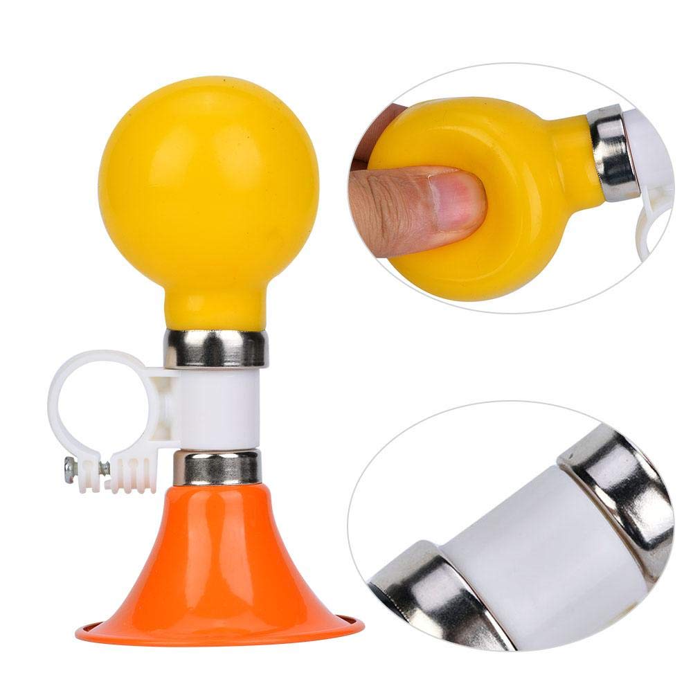 Rubber Children Horn, Metal Rubber Children Horn Warning for Boys Girls Accessory (Orange)
