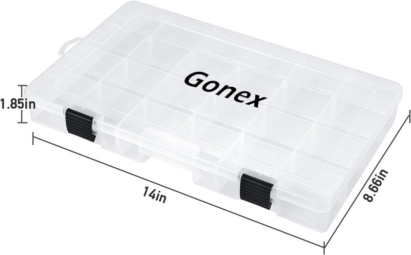 Fishing Tackle Box Organizer - 3600/3700 Adjustable Dividers - Clear Plastic Storage for Lures, Hooks, Jewelry | 3 or 4 Packs