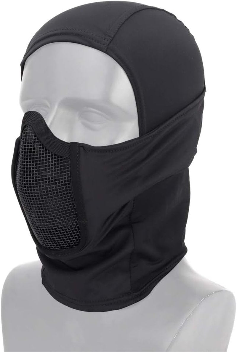 Tactical Full Face Mask | Balaclava Cap for Motorcycle & Airsoft | Metal Mesh Hunting Gear