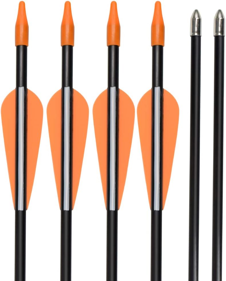 Fiberglass Archery Arrows - Target Shooting Practice | 24-30 Inch for Youth & Beginners