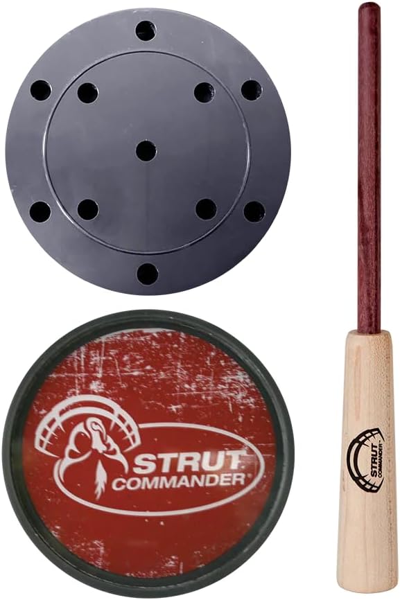 Turkey Pot Call - STRUT COMMANDER Slate & Cherry Scratch Call for Realistic Sound | Perfect for Hunters