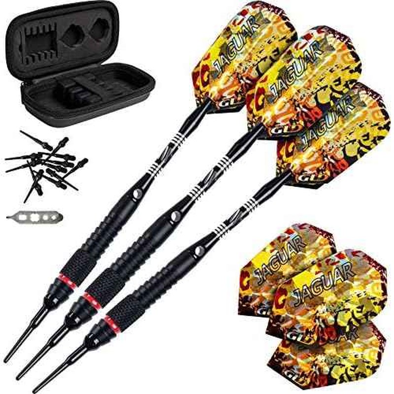 Viper Jaguar 80% Tungsten Soft Tip Darts with Storage/Travel Case, 18 Grams
