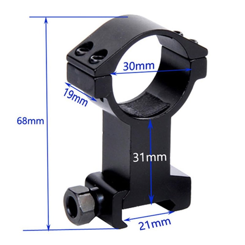 Calitte 30mm Torch Holder Clip Flashlight Fixed Mount with Stainless Steel Screws