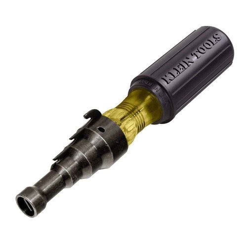 Klein Tools 56048 Rechargeable Auto-Off LED Headlamp, Adjustable Fabric Strap, 400 LMS & 85191 Screwdriver/Conduit Reamer, Conduit Fitting and Reaming Screwdriver for 1/2-Inch