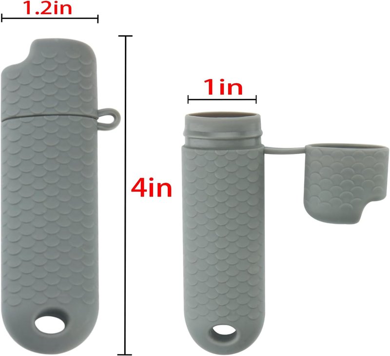 Waterproof Lighter Case Cover - 2 Pcs BIC Regular Lighter Sleeve for Outdoor Survival | Gray
