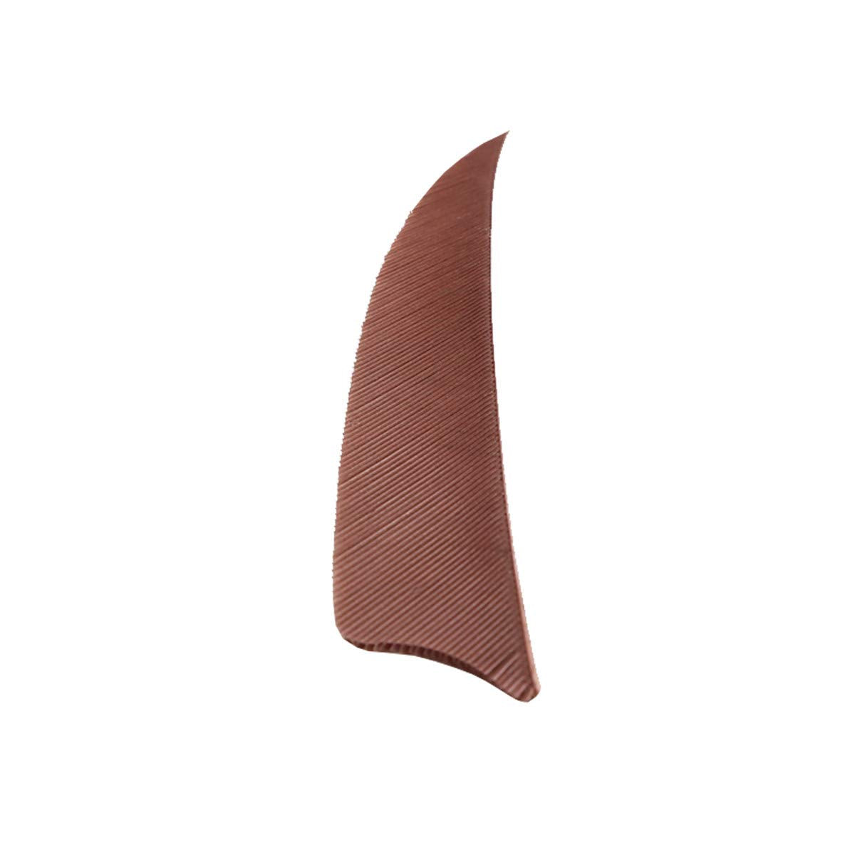 Letszhu Archery Arrows Feather Fletching 4 Inch Real Turkey Vanes for Hunting Target Shooting (25 Pack) (Brown)