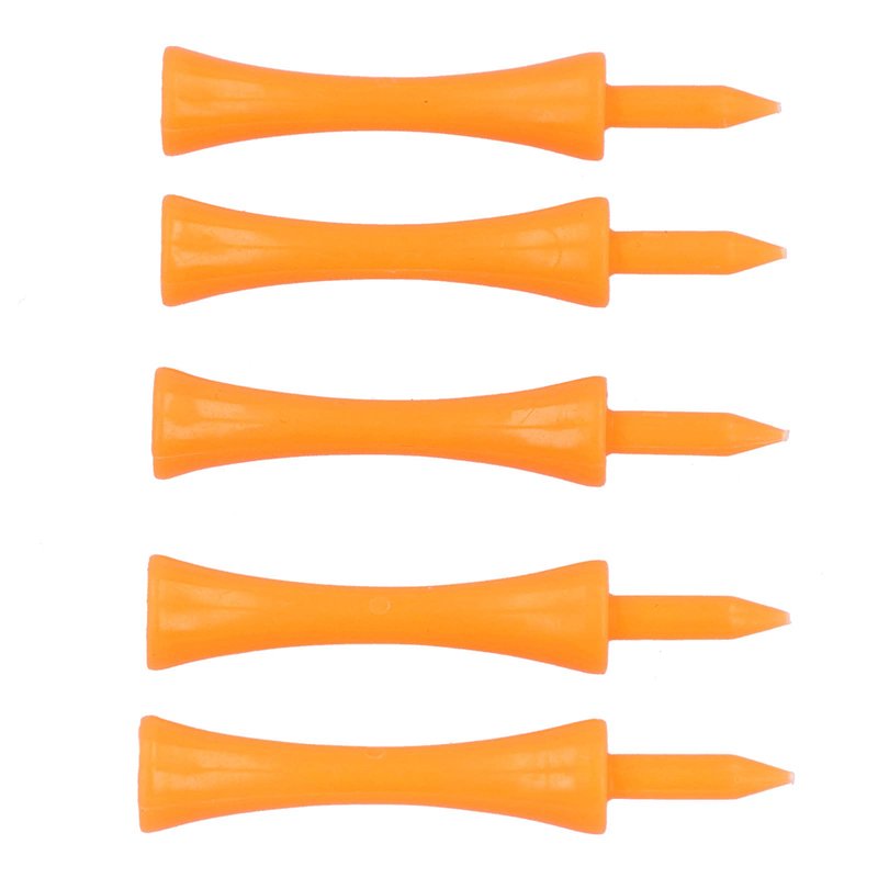 Headerbs 100Pcs 70mm Orange Plastic Tees Set Lightweight Small Portable Trapezoidal Tees for Outdoor Trianing