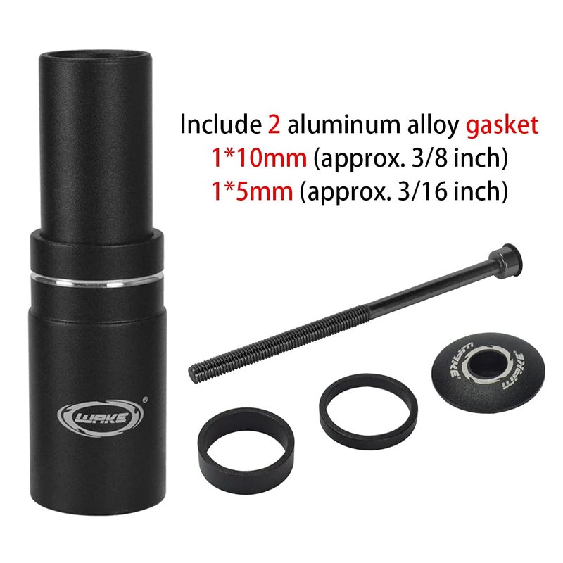 CYSKY Bike Stem Riser Bicycle Handlebar Extender 1 1/8 inch Aluminium Alloy Adjustable Handlebar Riser Adapter for Mountain Bike, Road Bike, MTB, BMX, Fixie