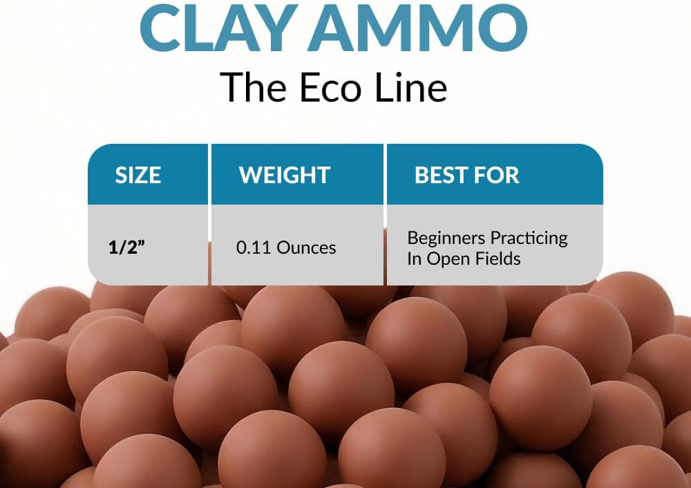 Biodegradable Clay Slingshot Ammo - Non-Toxic, Straight & Precise | Eco-Friendly Practice Ammo