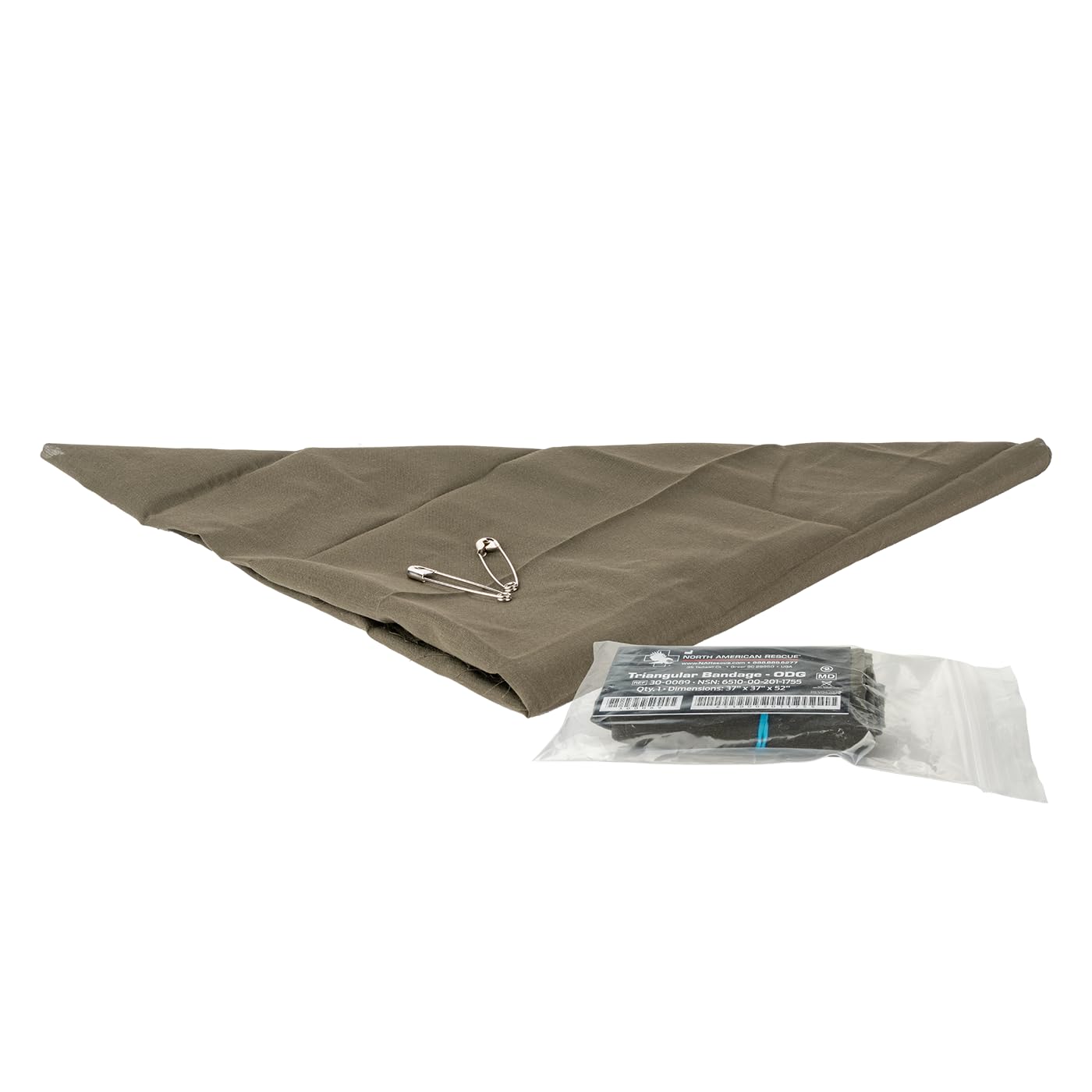 North American Rescue Triangular Bandage NAR Cravat Cotton Bandaging for Injuries, Wounds, Support (30-0089)