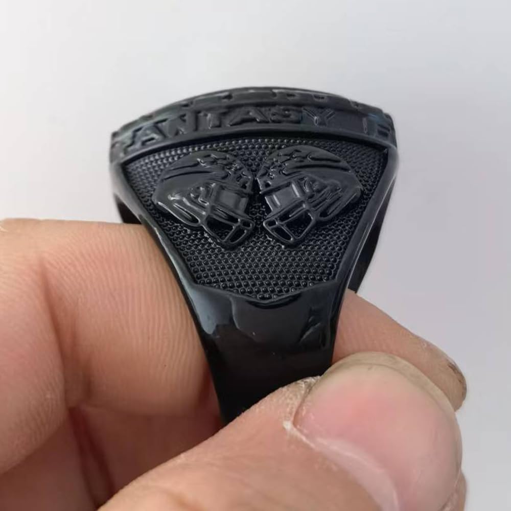 guancrown Fantasy Football Ring 2026 Award Prize Trophy Sports Winner MVP FFL Championship Ring (Ring and Stand, Size 11)