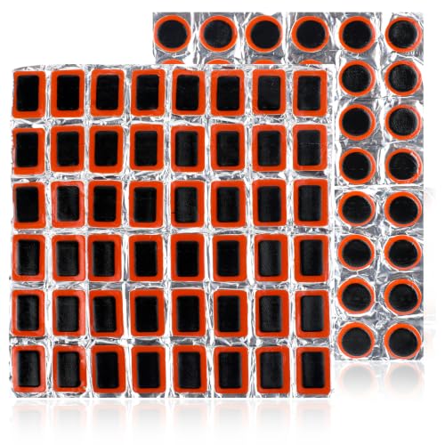 96 Pcs Bicycle & Motorcycle Tire Patches Rubber Repair Kit