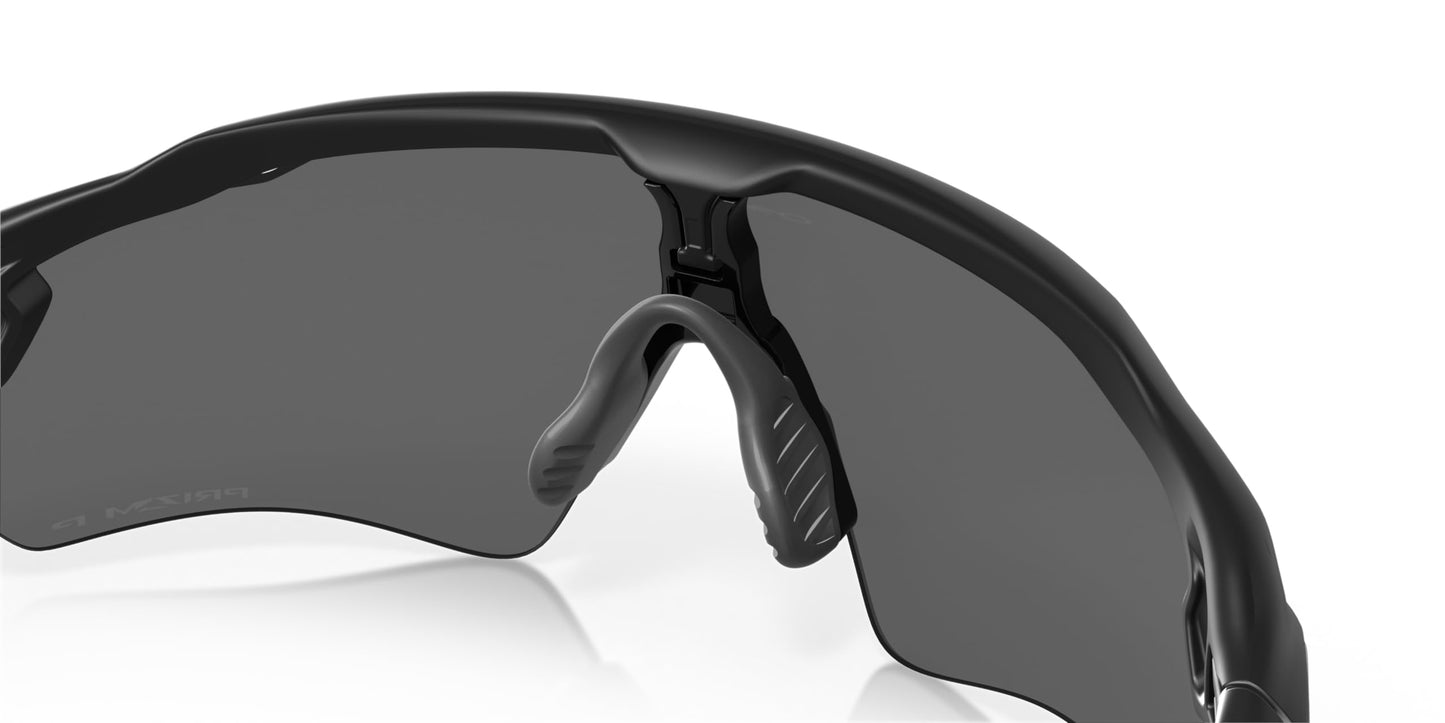 Oakley Men's OO9208 Radar EV Path Rectangular Sunglasses, Matte Black/Prizm Black Polarized, 38 mm