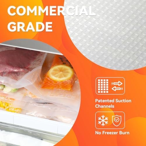 Wevac Vacuum Seal Roll Keeper - BPA Free Food Saver Bags | 6"x100' & 8"x100' Rolls for Meal Prep & Storage