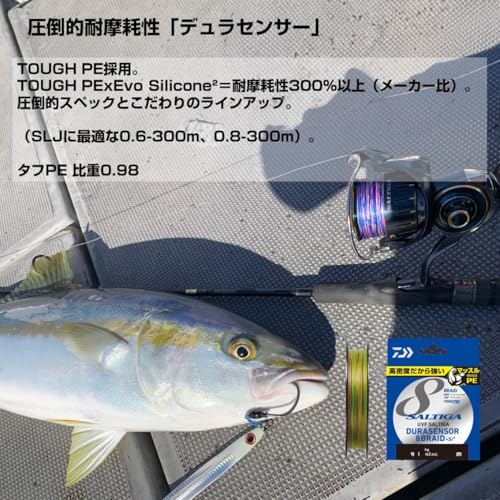 DAIWA PE Line UVF Soltiga Dura Sensor X8+Si2 No. 4 No. 300 m, Multicolor