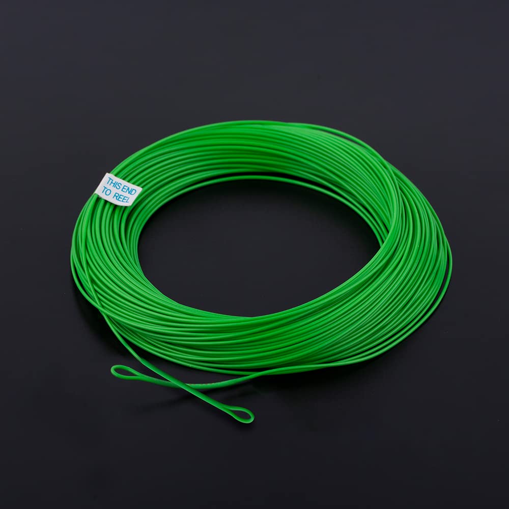 HERCULES Fly Fishing Line Floating Weight Forward Fly Line with Double Welded Loop, Grass Green, WF3F 90FT