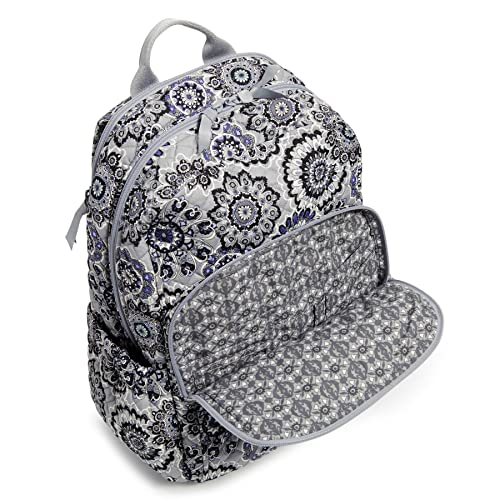 Vera Bradley Women's Cotton Campus Backpack, Tranquil Medallion - Recycled Cotton, One Size