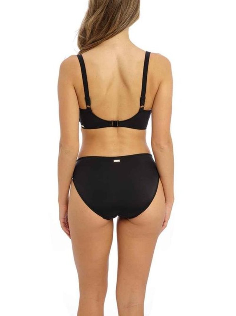 Fantasie Swim Women's East Hampton Underwire Gathered Full Cup Bikini Top, Black, 32F