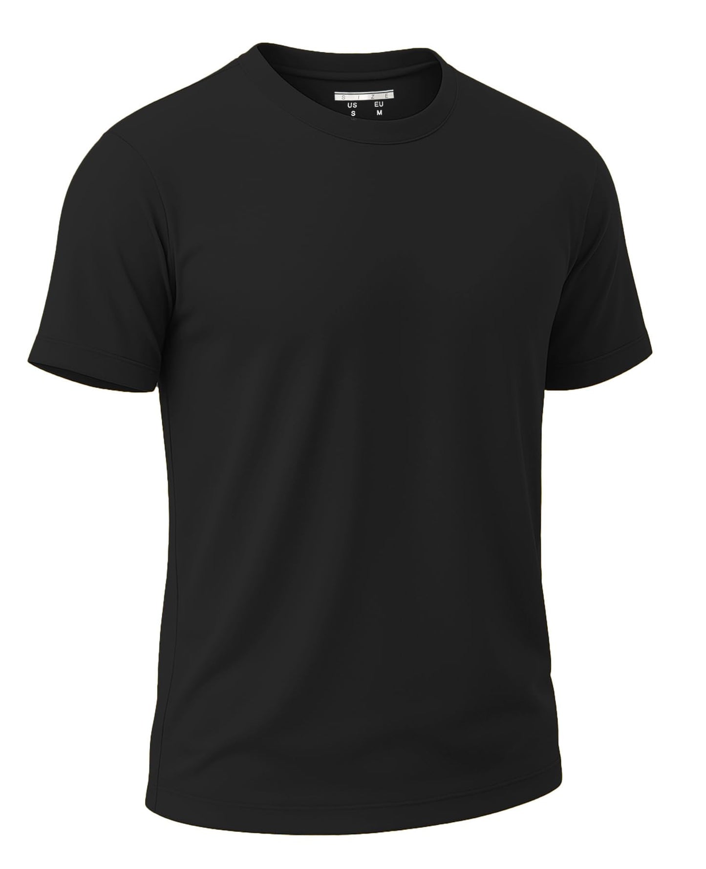 KINGFEN Men's UPF 50+ Sun Protection Shirt Quick-Dry Moisture Wicking Lightweight Breathable Short Sleeve T-Shirt for Hiking Black L