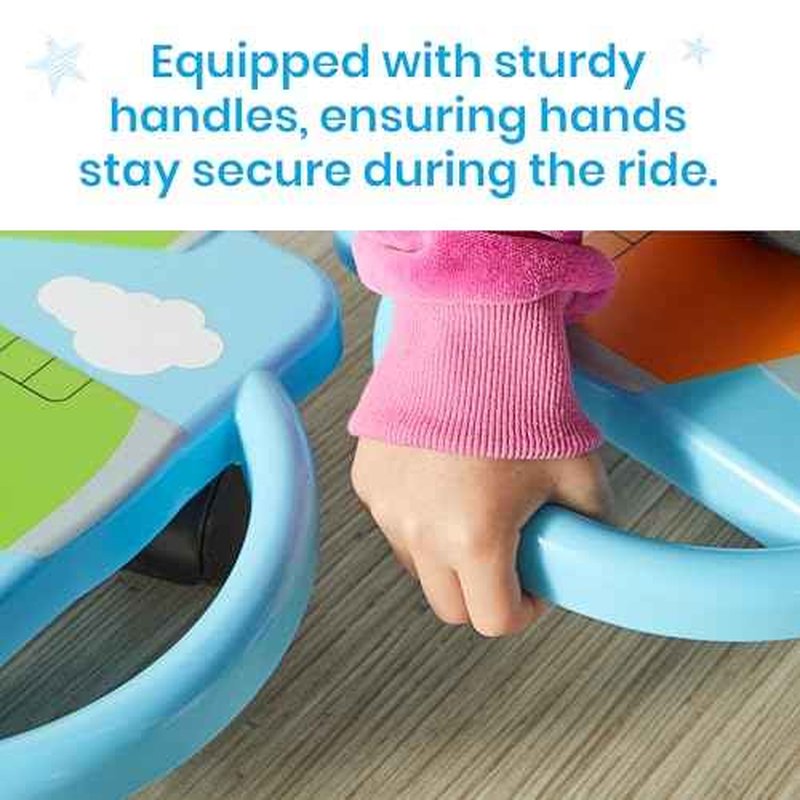 hand2mind Green Plane Glider Scooter Board, Floor Scooter Board, Gross Motor Toys, Kids Exercise & Physical Education Equipment, Playground Toys, Indoor Active Play, Toddler Outdoor Activities