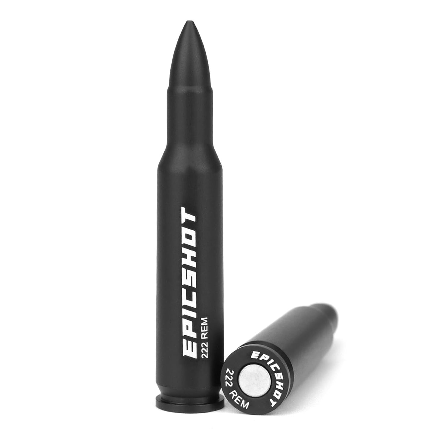 Epicshot Premium Training Metal Snap Caps Black Dry Fire Training Dummy Rounds Practice Safe Loading Firing (222 Rem 4pk)