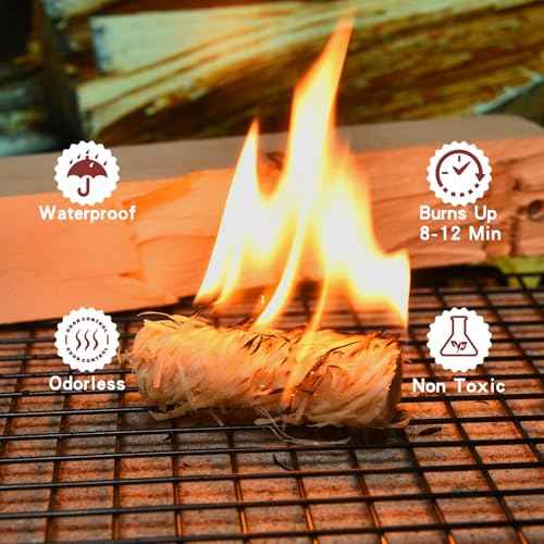 Fire Starter -120 Pcs Fire Starters for Campfires, Fireplace, Grill, Wood & Pellet Stove, Fire Pit, BBQ, Survival, ooni Pizza Ovens, Water Resistant & Odorless Safe- Camping Accessories