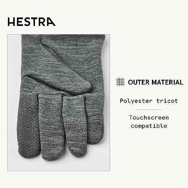 Hestra Touch Point Warmth Liner - Machine Washable, Touch Screen Compatible Liner for Additional Layering or as a Thin Glove