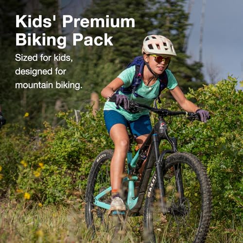 Osprey Raven Jr Girl's Mountain Biking Backpack with Hydraulics Reservoir, Deep Fig