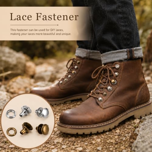 80-Piece Antique Boot Lace Hook Repair Kit for Shoes