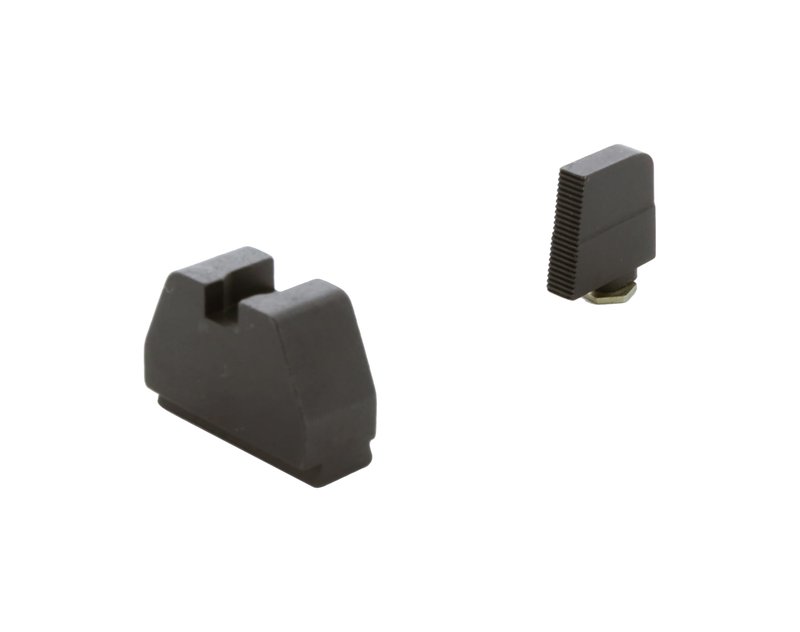 AMERIGLO Optic Compatible Sight Set for Glock - 7XL Tall Black Serrated .450" Front, Flat Black .554" Rear
