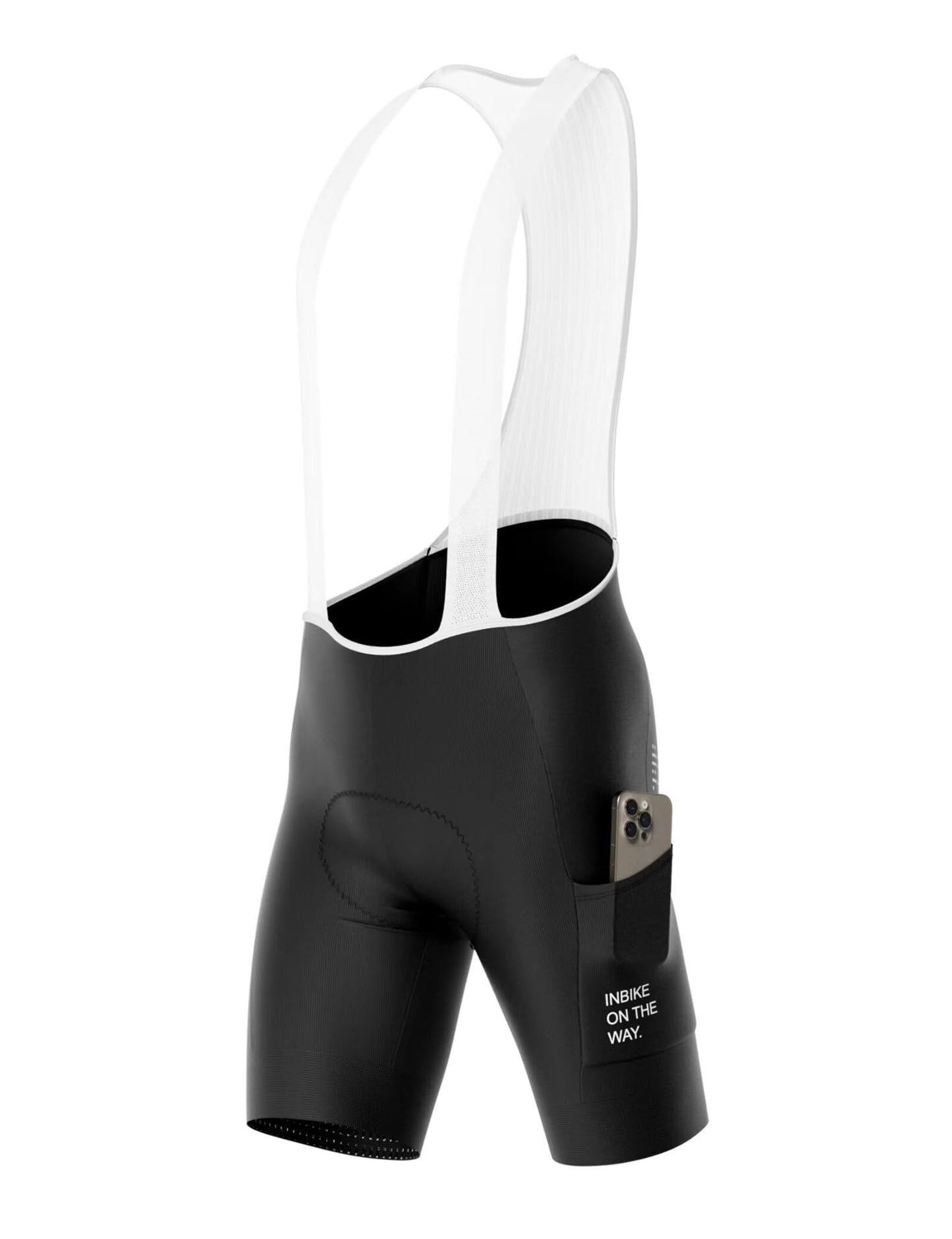 INBIKE Cycling Bib Shorts for Men, 3D Padded Breathable Road Bike Shorts Men, Lightweight Biking Bicycle Bibs with Pockets Black L