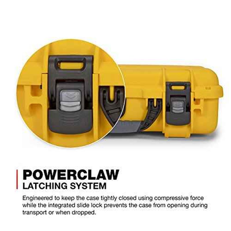 Nanuk 910 Waterproof 2UP Classic Pistol Hard Case - Yellow