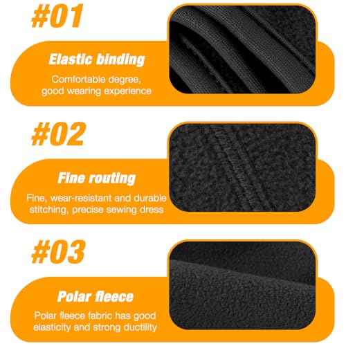 Ear Warmers Headband, Fleece Earmuffs Running Headband Winter Ear Covers Moisture Wicking Ski Sport Headband for Men & Women (19.2 inches, One Size, Cycling)