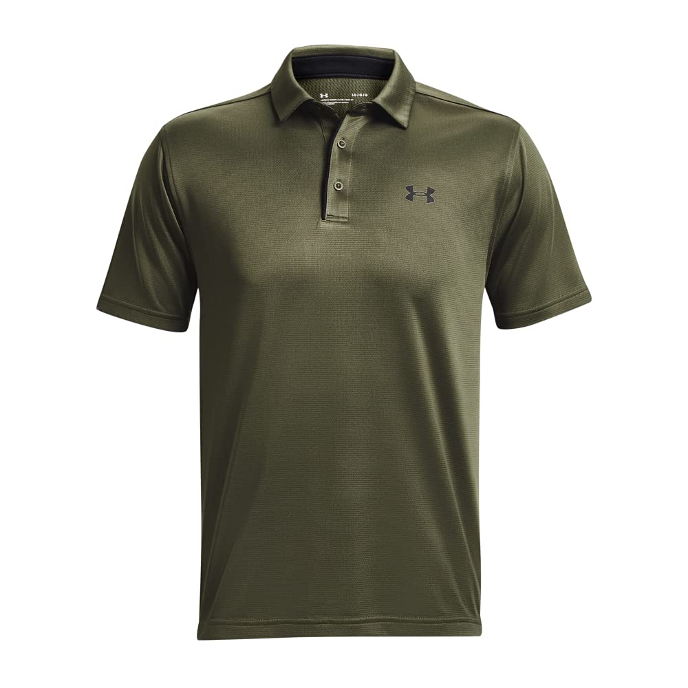 Under Armour Men's Tech Golf Polo, (390) Marine OD Green / / Black, X-Small