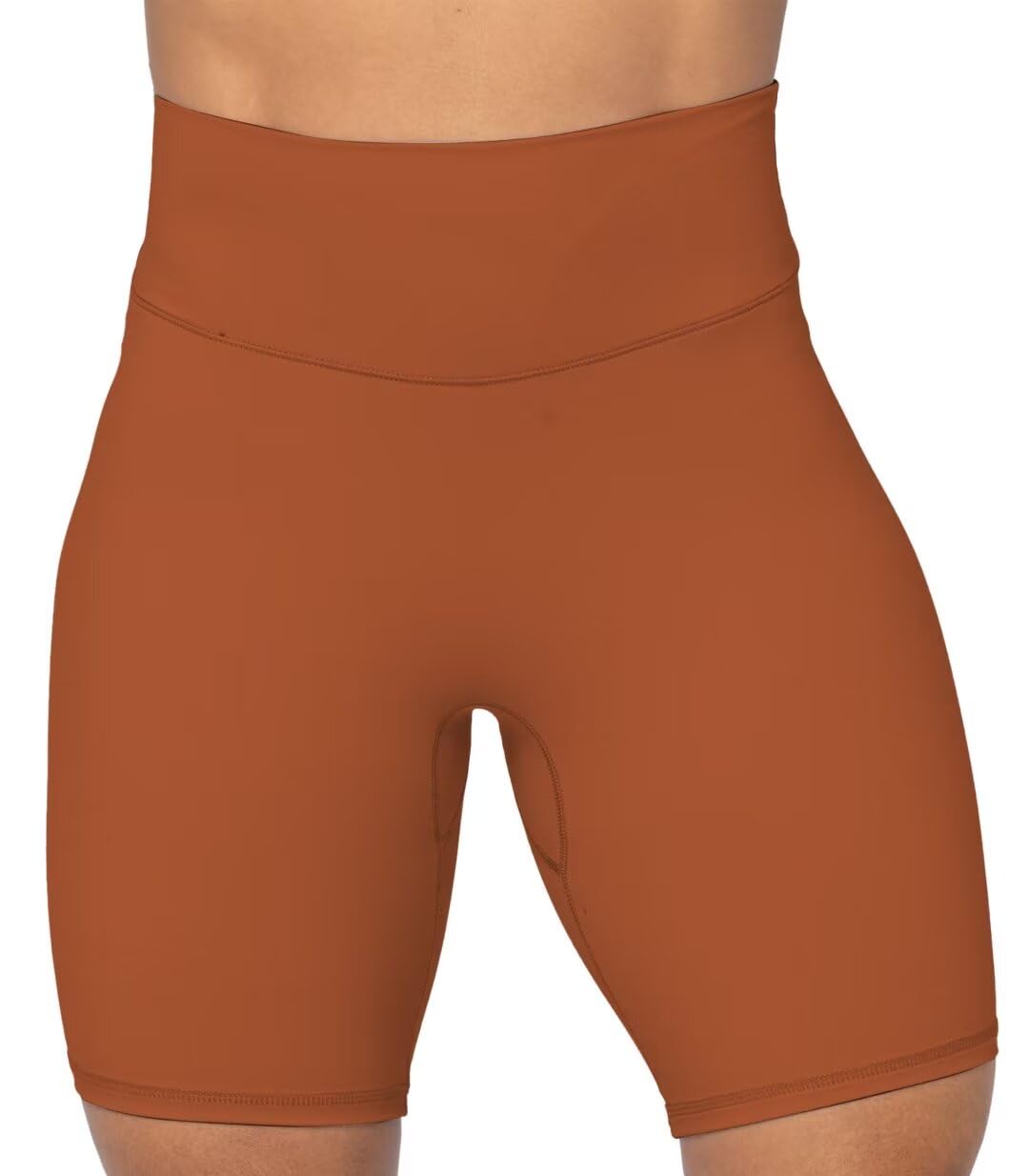 Sunzel Women's No Front Seam High Waisted Biker Shorts for Yoga Workout