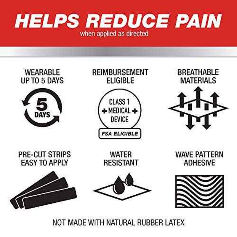 MUELLER Sports Medicine Typhoon Kinesiology Therapeutic Tape, Quality Athletic Tape, Latex Free, 20 Pre-Cut I-Strips, 2" x 9.75" Each Strip