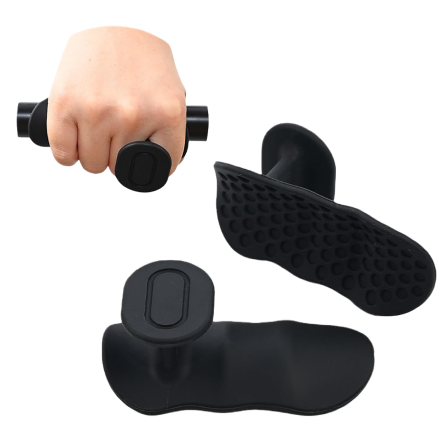 ourgle Anti-Slip Workout Grips - Ergonomic Rubber Hand Protector Gloves for Weight Lifting, Pull-Ups, Gym Training and Exercise, for Men and Women