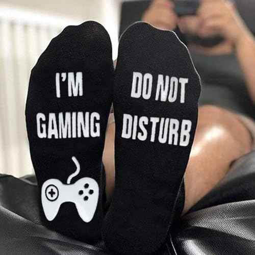 Do Not Disturb Gaming Socks Black Beanie Hat Father¡¯s Day Gamer Gifts for Teens Boys Men Kids