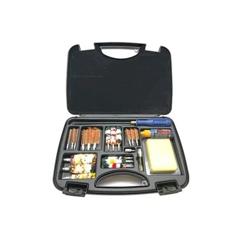 Beretta Universal Firearm Cleaning Kit, Black Case, for Shotguns, Pistols, Hunting Firearm, Includes Rotary Rod, Cleaning Oil, Cotton, Copper, Wool Brushes (E02851)