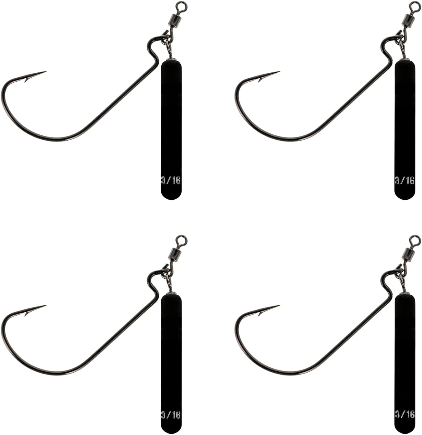 Tungsten Jika Rig for Bass Fishing - 97% Tungsten Fishing Jigs | 4 Pack
